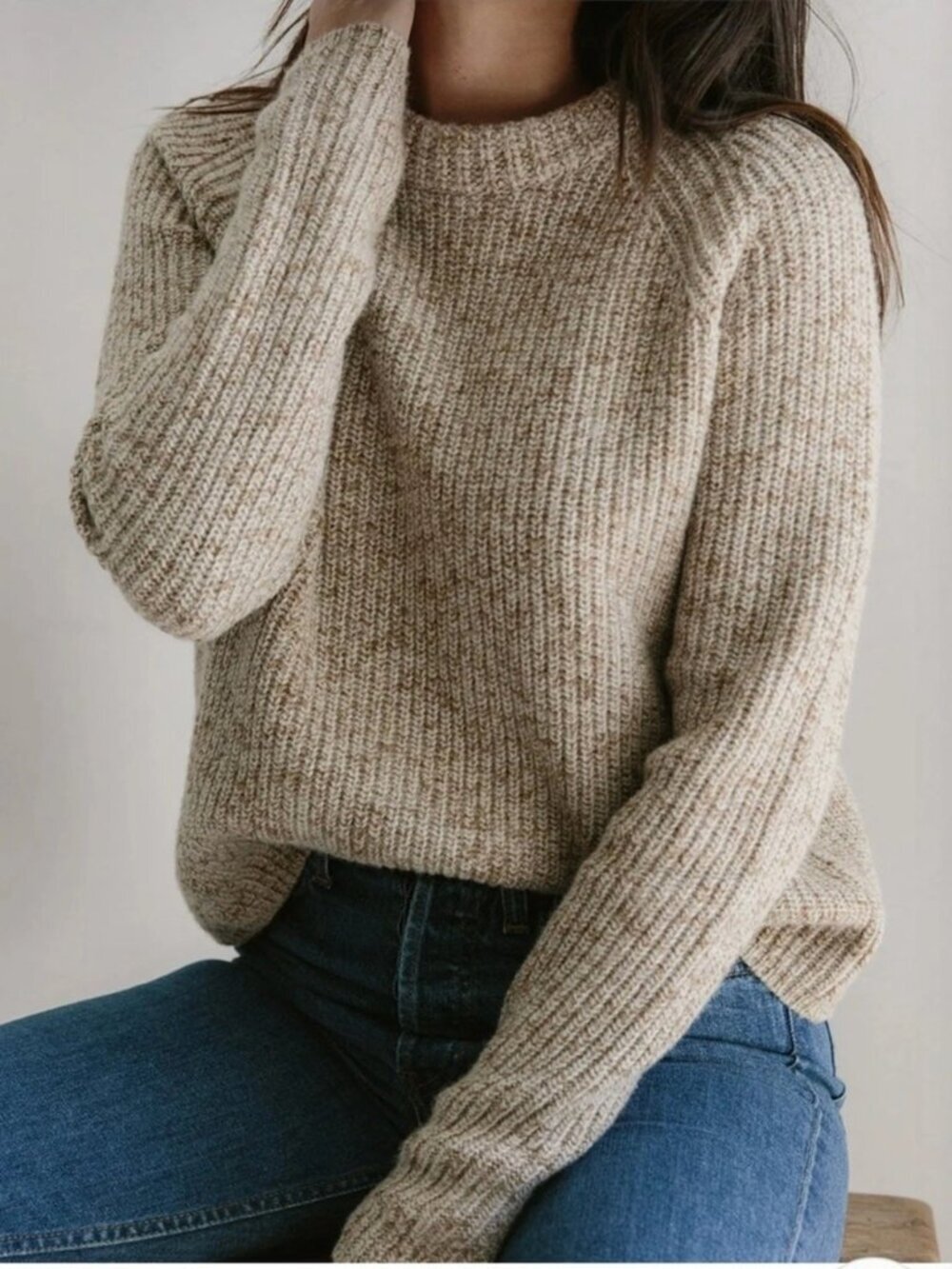 jenni kayne recycled cashmere fisherman sweater